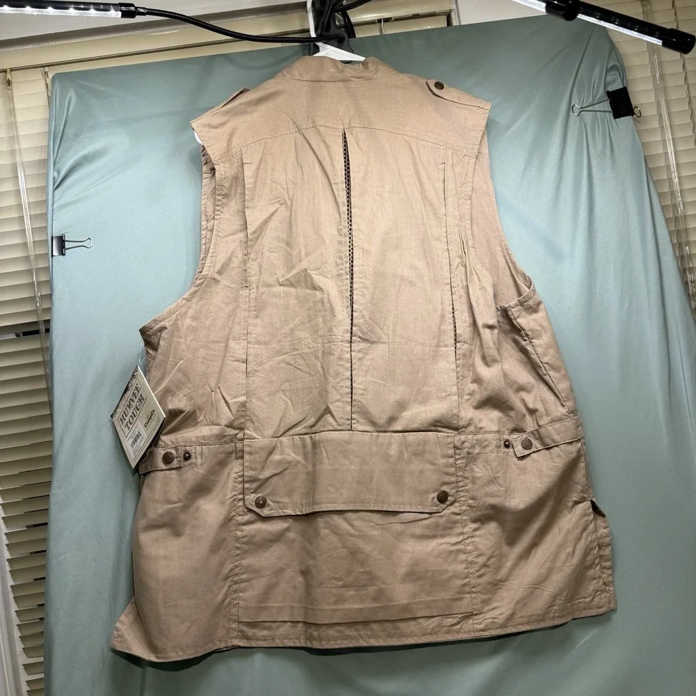 Humvee Safari Photo Fishing Hunting Khaki Tan Mens L Vest 21 Pockets NWT